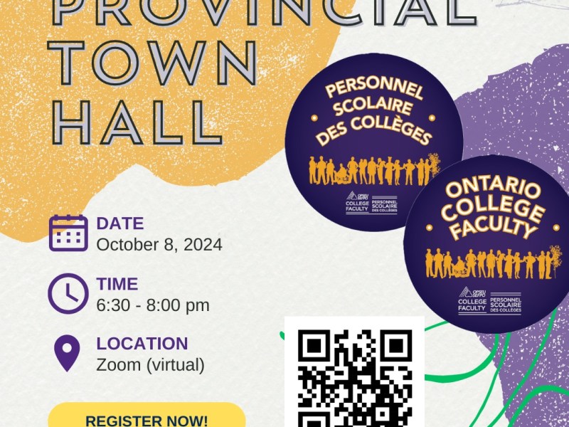 Provincial Town Hall: Oct 8 starting at 6:30 pm